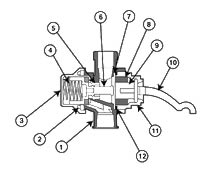 Parts of a foot valve